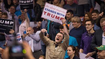 Simpatizantes de DOnald Trump en Chicago