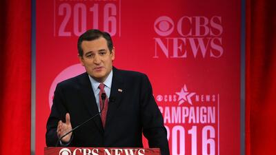 Ted Cruz en el debate de CBS