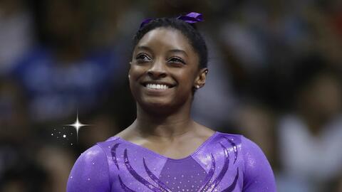La gimnasta del equipo olímpico de USA, Simone Biles.