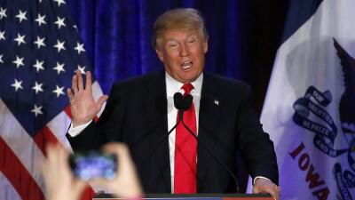 Trump reconoció su derrota en Iowa.