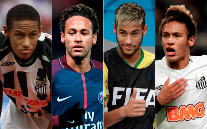 Estilista del fútbol: Neymar y la variedad de peinados en la carrera del...