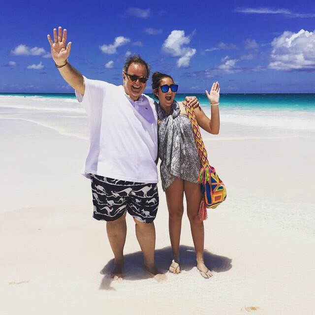 El Gordo se fue de vacaciones a las Bahamas.