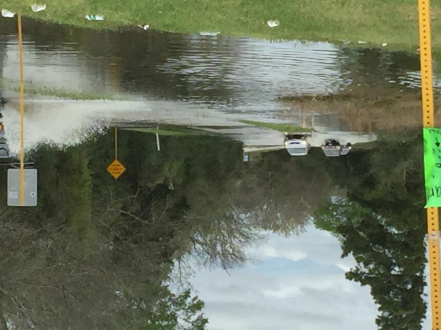 Acumulación de aguas en vías de Houston