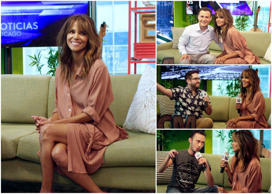 Halle Berry visita los estudios de Univision Chicago