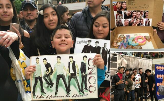 Las fanáticas de CNCO recibieron al grupo con los brazos abiertos. El ce...