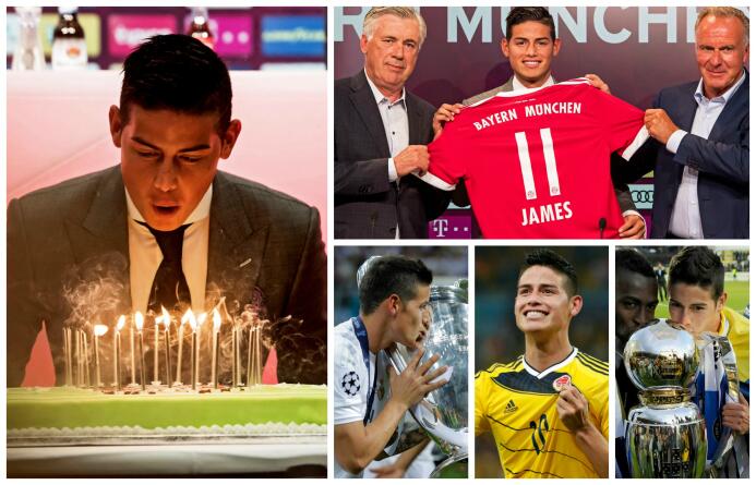 James celebró su cumpleaños 26 con la firma del contrato en el Bayern J...