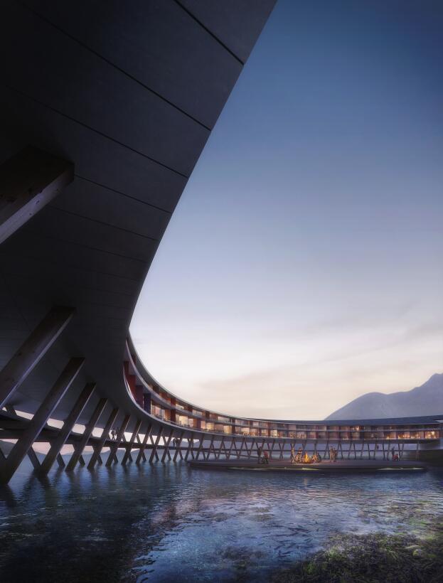 En fotos: El hotel noruego construido sobre un glaciar que promete gener...