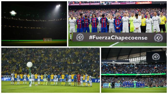 El mundo del fútbol homenajeó al Chapecoense