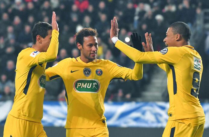 El PSG se dio un festín ante el Rennes con Mbappé, Neymar y Di María com...