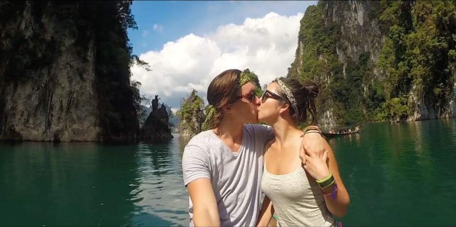 Brandon Lerry y su novia documentaron su viaje.