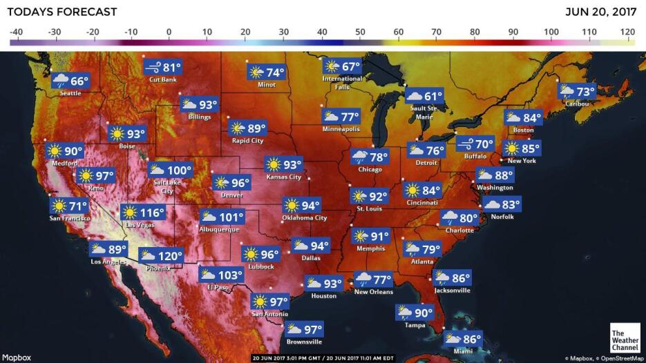 Previsiones meteorológicas para esta semana en EEUU