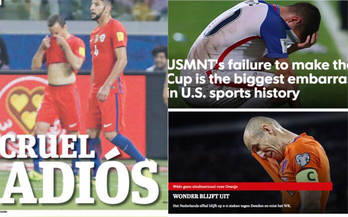 Dolor de la derrota: así titulan los grandes diarios de los países elimi...