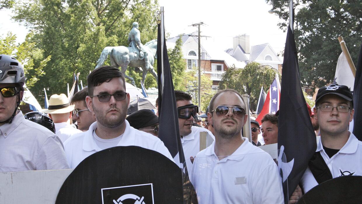 James Alex Fields Jr. en la marcha de los supremacistas blancos de este...