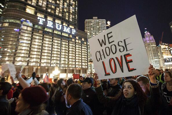 Marcha anti trump en Chicago