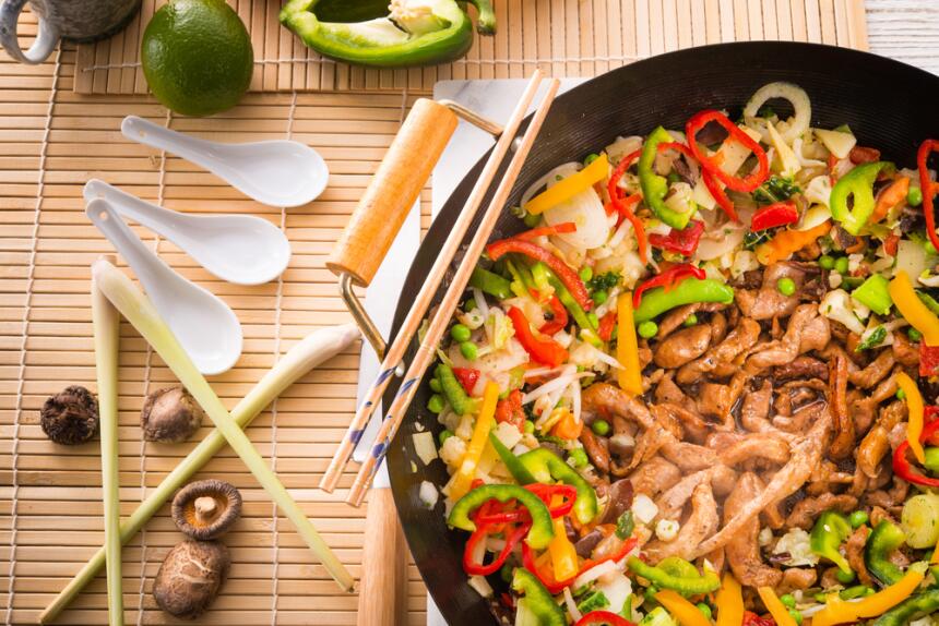 wok cerdo