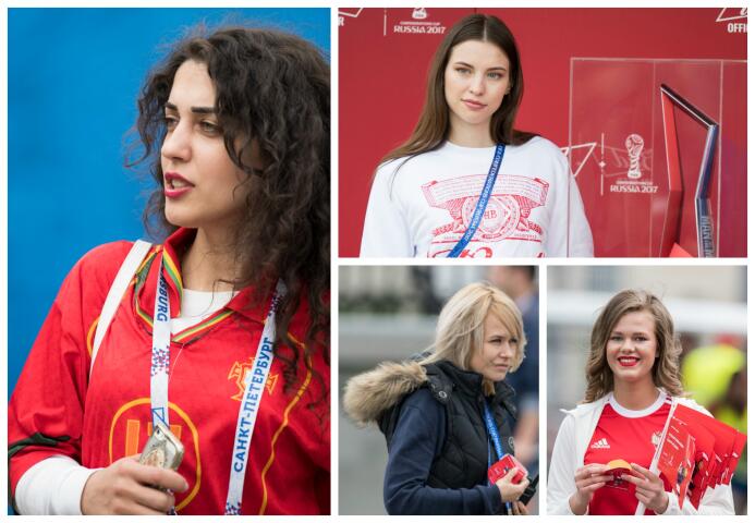La belleza se tomó la previa del Portugal-Nueva Zelanda en San Petersbur...