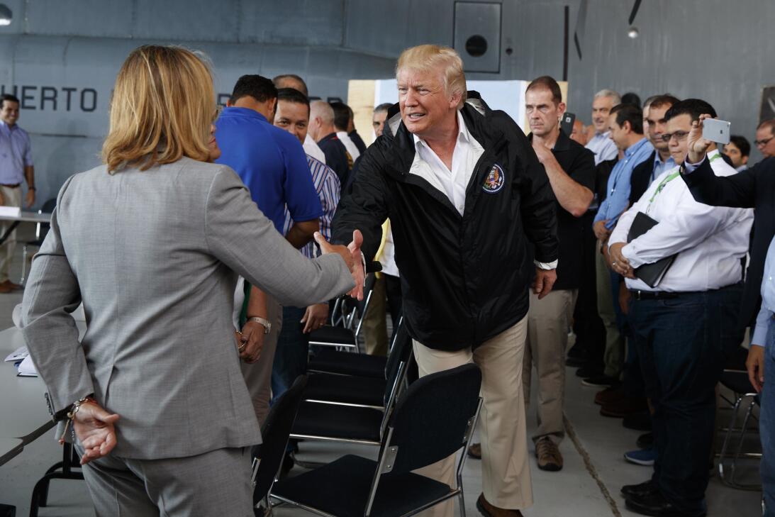 El presidente estadounidense Donald Trump llegó este martes a Puerto Ric...