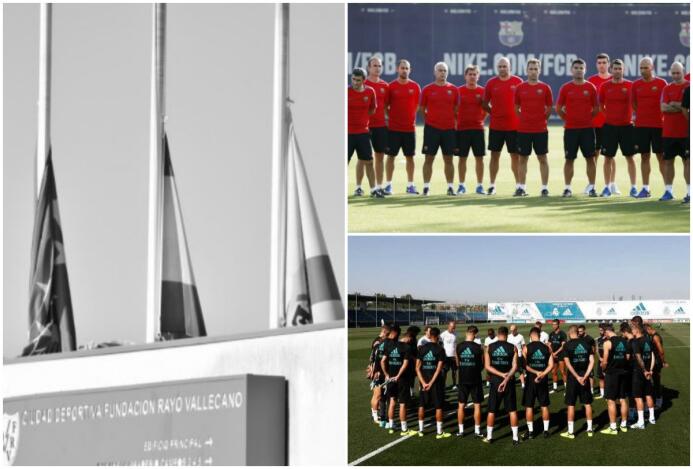 El fútbol español se une a favor de las víctimas de los atentados en Cat...