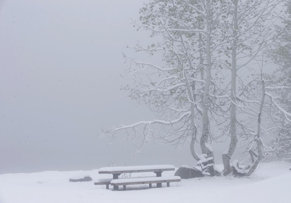 Una tormenta de nieve sorprendió al norte de California en junio.
