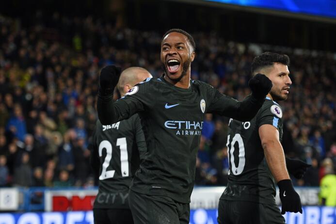 Raheem Sterling le dio al Manchester City su triunfo consecutivo número...