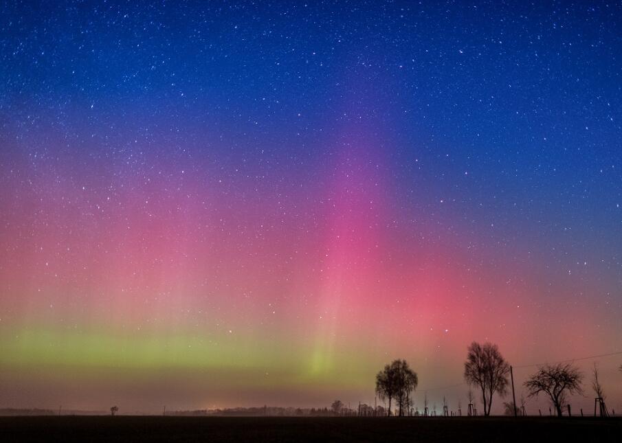 Aurora boreal de la madrugada del lunes