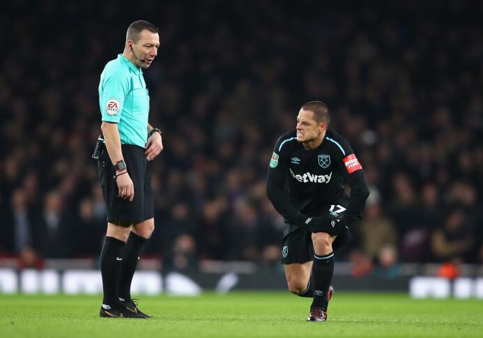 'Chicharito' fue titular en derrota de West Ham contra Arsenal en Copa d...