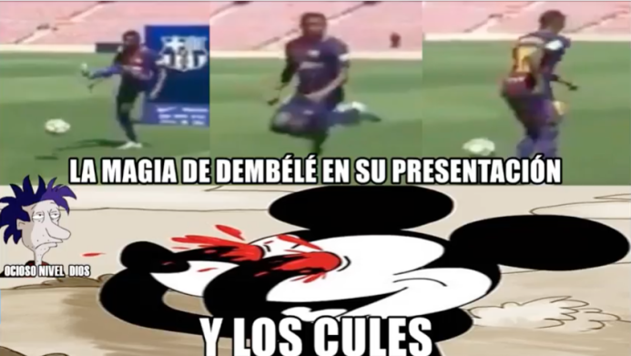 La presentación de Démbelé no escapó de las burlas de los memes Captura...