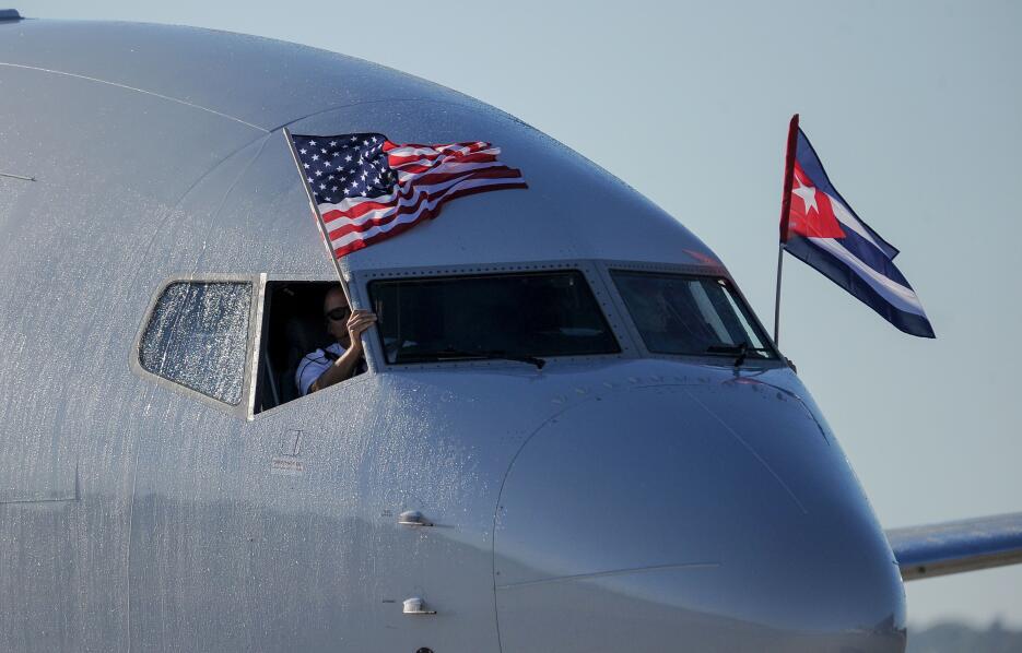 Es el primer vuelo de American Airlines desde la ciudad de Florida que l...